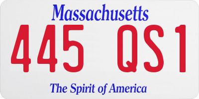 MA license plate 445QS1