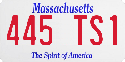 MA license plate 445TS1