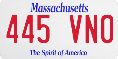 MA license plate 445VN0