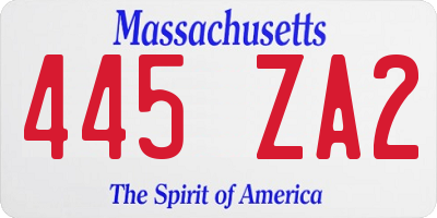 MA license plate 445ZA2