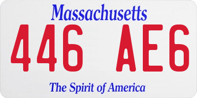 MA license plate 446AE6