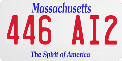 MA license plate 446AI2