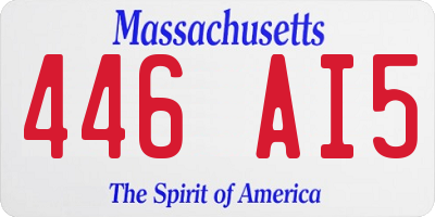 MA license plate 446AI5