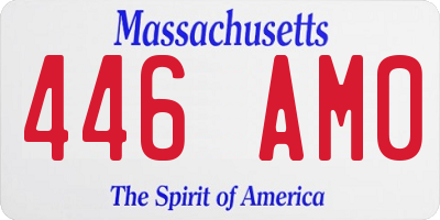 MA license plate 446AM0