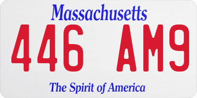 MA license plate 446AM9