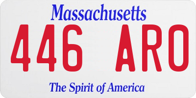 MA license plate 446AR0