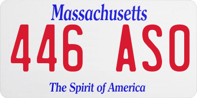 MA license plate 446AS0
