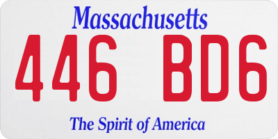 MA license plate 446BD6