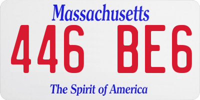 MA license plate 446BE6