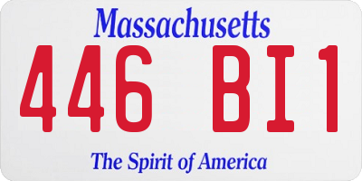 MA license plate 446BI1