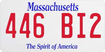 MA license plate 446BI2