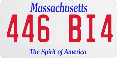 MA license plate 446BI4