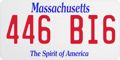 MA license plate 446BI6