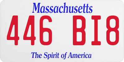 MA license plate 446BI8
