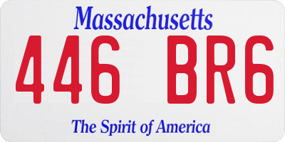 MA license plate 446BR6