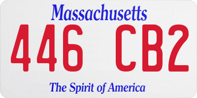 MA license plate 446CB2