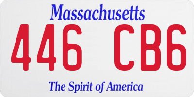 MA license plate 446CB6