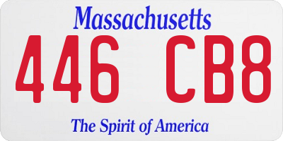 MA license plate 446CB8