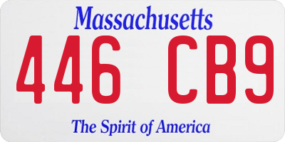 MA license plate 446CB9