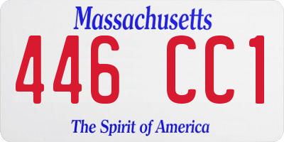 MA license plate 446CC1