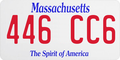 MA license plate 446CC6