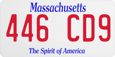 MA license plate 446CD9