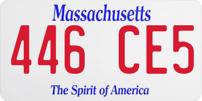 MA license plate 446CE5