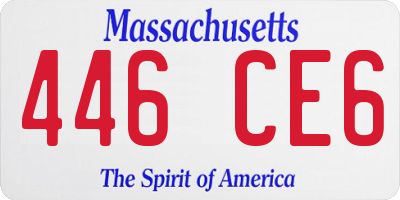 MA license plate 446CE6