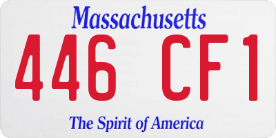 MA license plate 446CF1