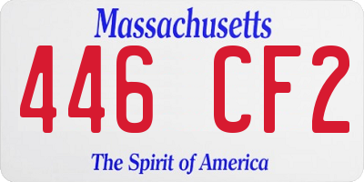 MA license plate 446CF2