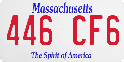 MA license plate 446CF6