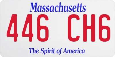 MA license plate 446CH6