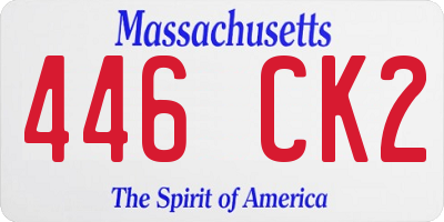 MA license plate 446CK2