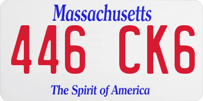 MA license plate 446CK6