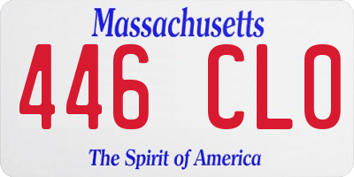 MA license plate 446CL0