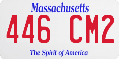 MA license plate 446CM2