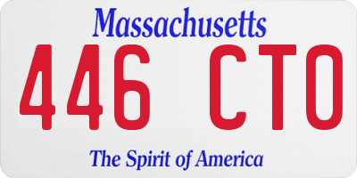 MA license plate 446CT0