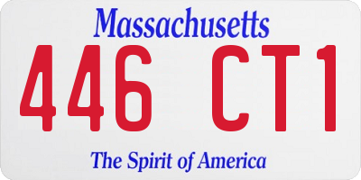 MA license plate 446CT1