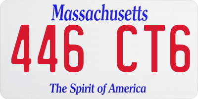MA license plate 446CT6