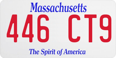 MA license plate 446CT9