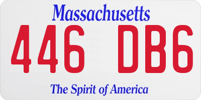 MA license plate 446DB6