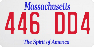 MA license plate 446DD4