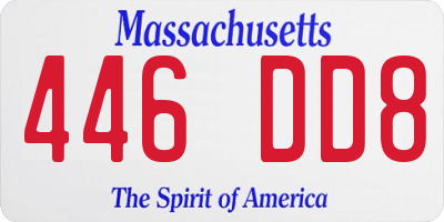 MA license plate 446DD8