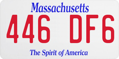 MA license plate 446DF6
