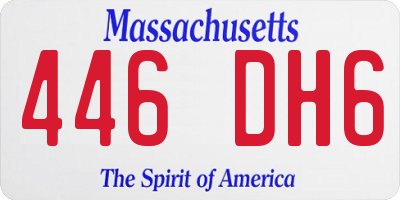 MA license plate 446DH6