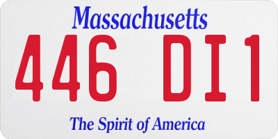 MA license plate 446DI1
