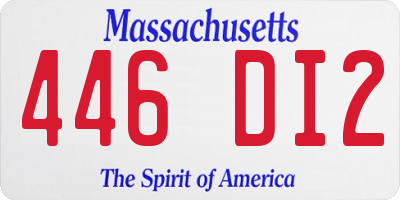 MA license plate 446DI2