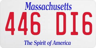 MA license plate 446DI6