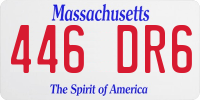 MA license plate 446DR6