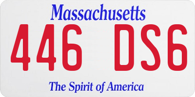 MA license plate 446DS6